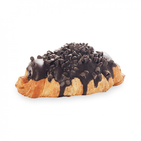 Croissant bañado de chocolate